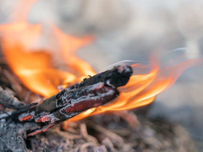 burning wood, symbolising burnout